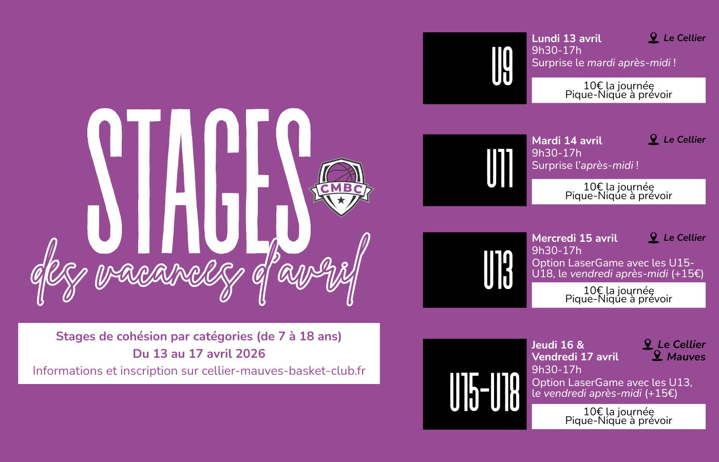 Stage de Printemps 2026