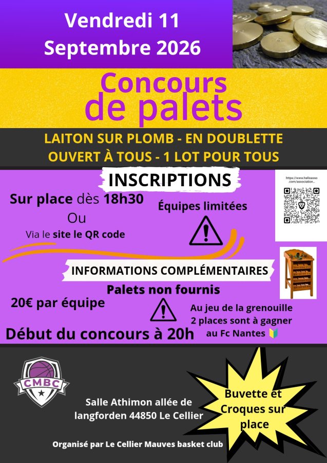 Le concours de palets édition 2026 du CMBC revient !